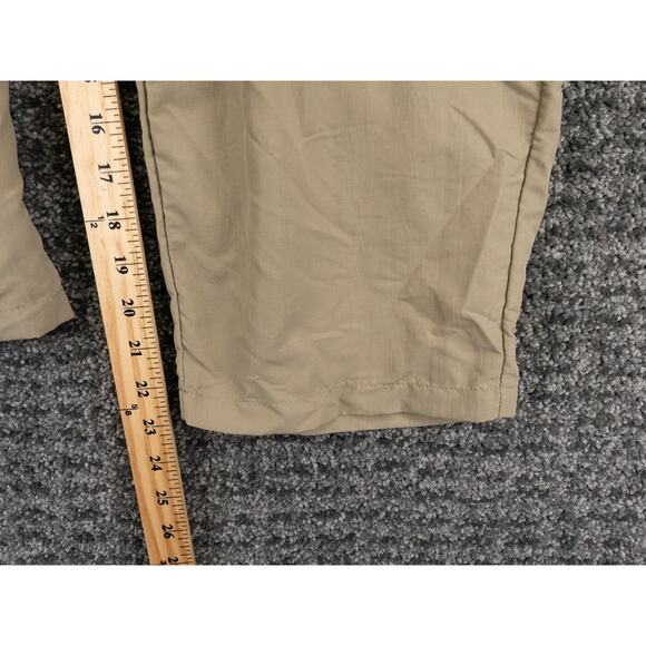 LL Bean Pants Womens Large Beige Tropicwear Capri Elastic Waist Belted Nylon NWT - Picture 8 of 12